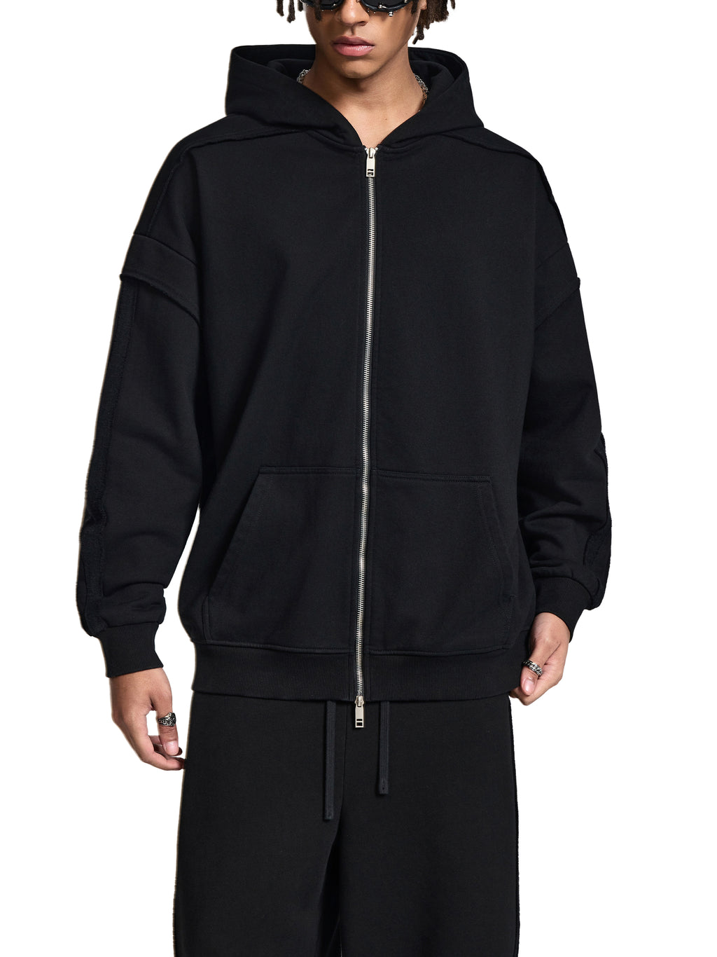 Double Layered Zip Hoodie