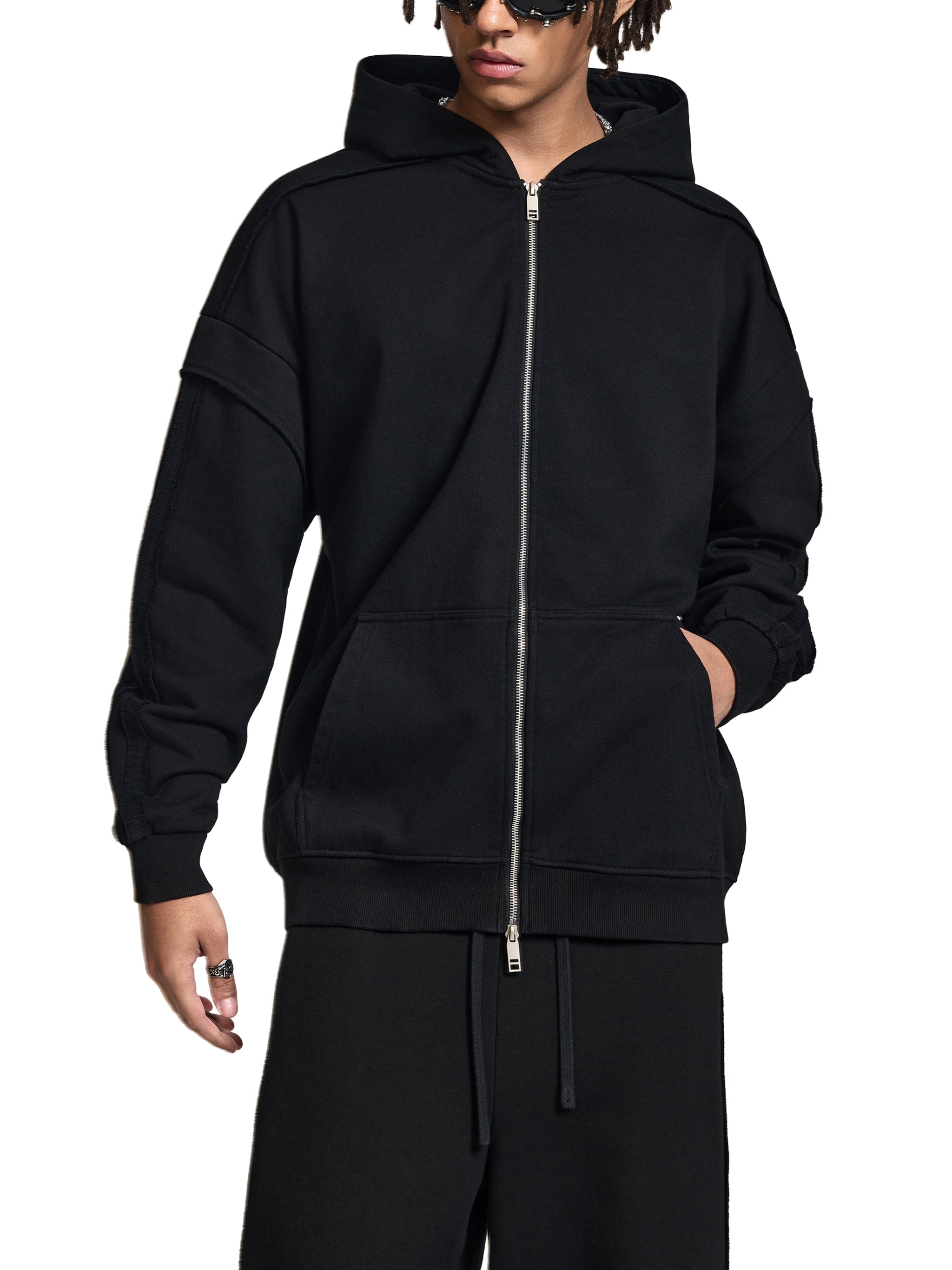Double Layered Zip Hoodie