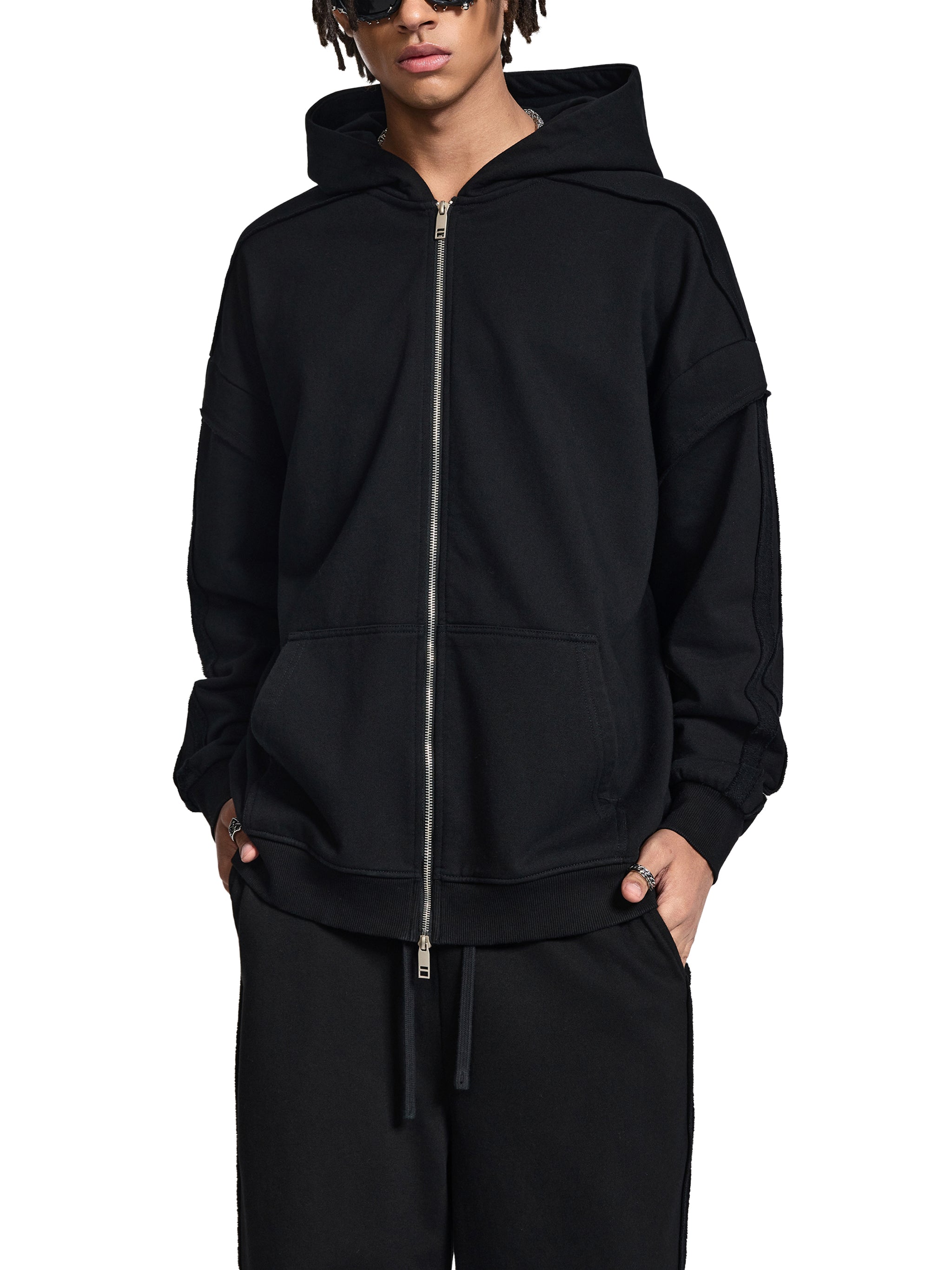 Double Layered Zip Hoodie