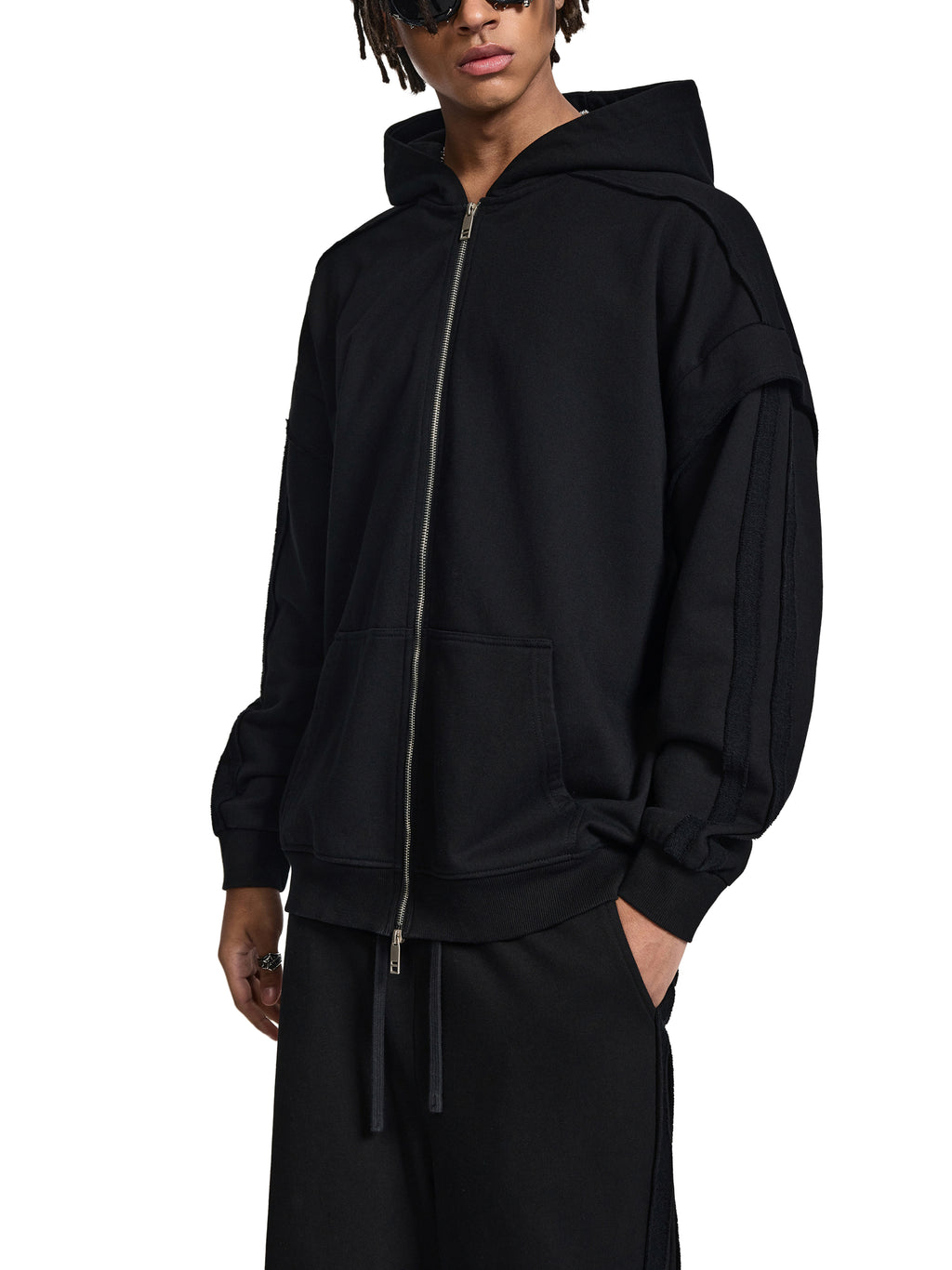 Double Layered Zip Hoodie